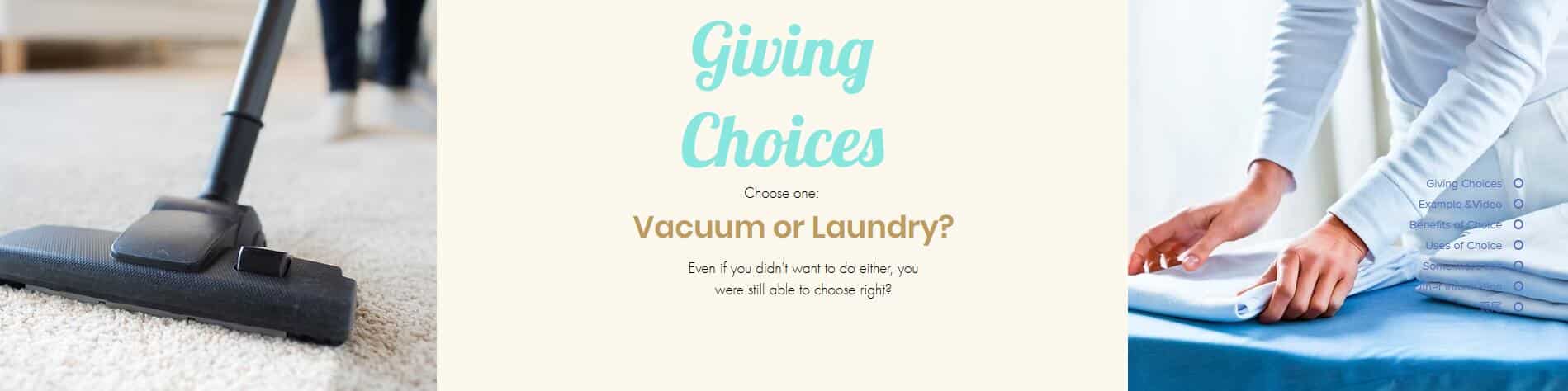 Giving choices 01