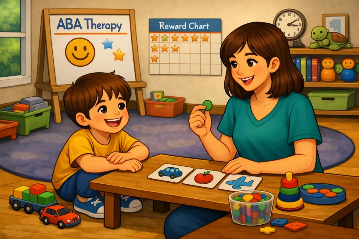 治療師透過ABA應用行為分析與親子遊戲小組為SEN兒童進行一對一目標訓練